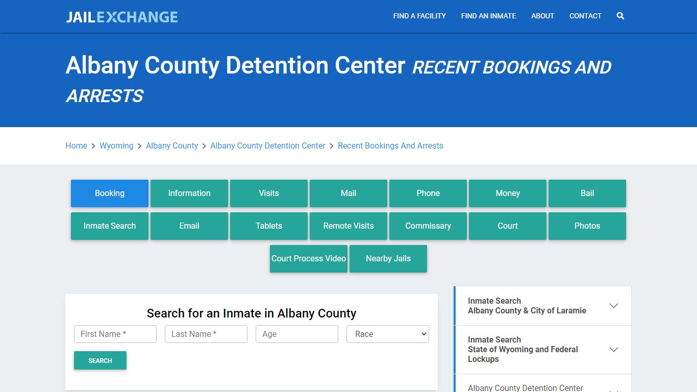 Albany County Detention Center Recent Bookings And Arrests - Jail Exchange