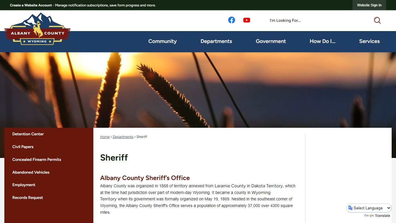 Sheriff | Albany County, WY